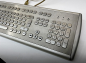 Preview: KV1230 KVS-E105-Tisch-USB-GER INDUSTRIE Edelstahltastatur