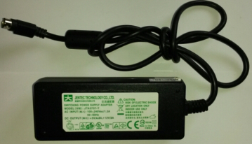 ADAPTER MODEL: JTA0707-Y  AC  INPUT: 100-240Vac/1.3A DC OUTPUT: +5V/4.2A, +12V/3A