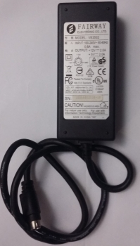 FAIRWAY ELECTRONIC CO., LTD. MODEL:VE3502 INPUT:100-240V 50-60Hz 0.8A max. OUTPUT:+12V 2.0A +5 2.0A
