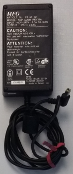 MFC ARTICLE No:23 54 32 MODEL: ADP-50GB REV.GA INPUT: 100V-240V 1.5A 50-60Hz OUTPUT: 19V 2.64A