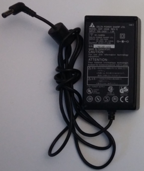 91-54859 DELTA POWER SHARP LTD.  MODEL: ADP-45GB REV:S  INPUT:AC 100-240V 50-60Hz 81-125VA OUTPUT: 22.5V 2.0A