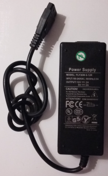 Power Supply MODEL:FLY36W-5-12R INPUT:100-240VAC, 50/60Hz, 0.5A OUTPUT: 12V 2A 5V  2A