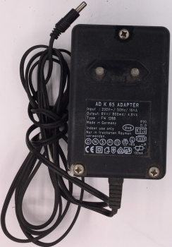 AD K 65 - ADAPTER  230V~/ 6V DC 800mA 4.8VA,  FW 1288