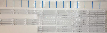 Set10 2 RF-CF650001AE30-0801 3010-5495 und 3  RF-CF650001CE30-0801 3010-5497 und 2  RF-CF650001BE30-0801 3010-5496 und 3 RF-CF650001DE30-0801 3010-5498  LED Backlight  für MD31455  TX-65HXW604 65LED8201B TX-65HXW584 65H600UDS 65LED8221DG