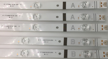 55UL6B63DG 55LED8201B TX-55HXW704 TX-55HXW604 D55U660X5CW  Set5 3x RF-​CF550007AE30-1001 3010-​4265 und 2x RF-​CF550007BE30-0901 3010-​4266 LED Backlight