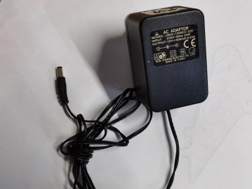 AC ADAPTOR MODEL: HKA-1280EC-230 INPUT: 230V 50Hz 20W OUTPUT: 12V 800mA 9.6VA