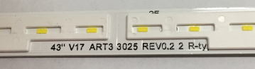6916L-3024A 43" V17 ART3 3025 REV0.2 2 R-type 6922L-0224A LED Backlight z.B für LG 43UV761H