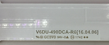 UE49MU6179U, UE49MU6199, UE49MU6199U, UE49MU6272U Set12 6x V6DU-490DCA-R0 und 6x V6DU-490DCB-R0 LED Backlight