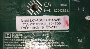 LC-43CFG6452E TP.MS6486.PB711 LC430DUY-SHA1 20161108_194706 Mainboard