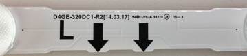 Set4 4x D4GE-320DC1-R2 UE32H5070, UE32H6470, UE32J5150, UE32J5550, UE32J6250,5670, T32E310, 32E310EW  LED Backlight