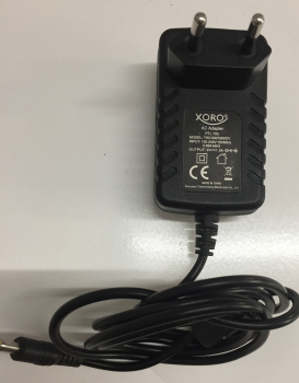 XORO AC ADAPTER PTL700 THX-090150KDV IN:100-240V 50-60Hz 0.65A OUT:9V 1.5A