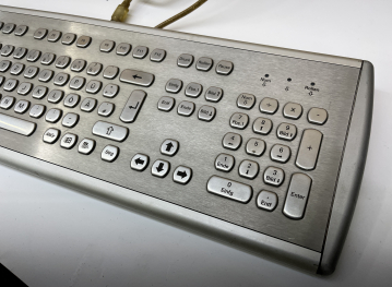 Preview: KV1230 KVS-E105-Tisch-USB-GER INDUSTRIE Edelstahltastatur