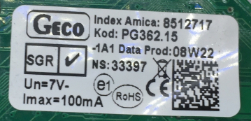 PG362.15 PG362 VER.02A PNC949592260 949 592 260 68070M-MN KW INDUCTION Touch Panel / Display Modul