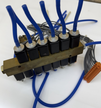 Pneumatische Pumpeneinheit / Ventilblock mit 5 Magnetventilen