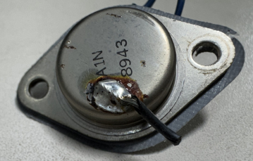 Power Transistor with Heatsink Original part from a Musical Fidelity A1X Integrated Class-A amplifier.