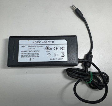 AC/DC Adapter Input: 100-240VAC 50/60Hz Max:1.4A Output: DC12V/6.6A