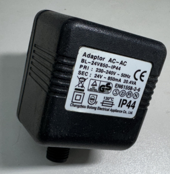 BL-24V850-IP44 IP 44 24Volt 20.4VA 230-240V 50Hz Plug-in power supply AC-AC Adapter