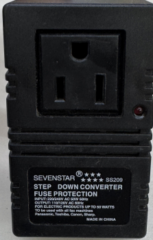 Sevenstar SS209 220/240V AC 50W 50Hz 110/120V AC 60Hz Adaptor Voltage Converter