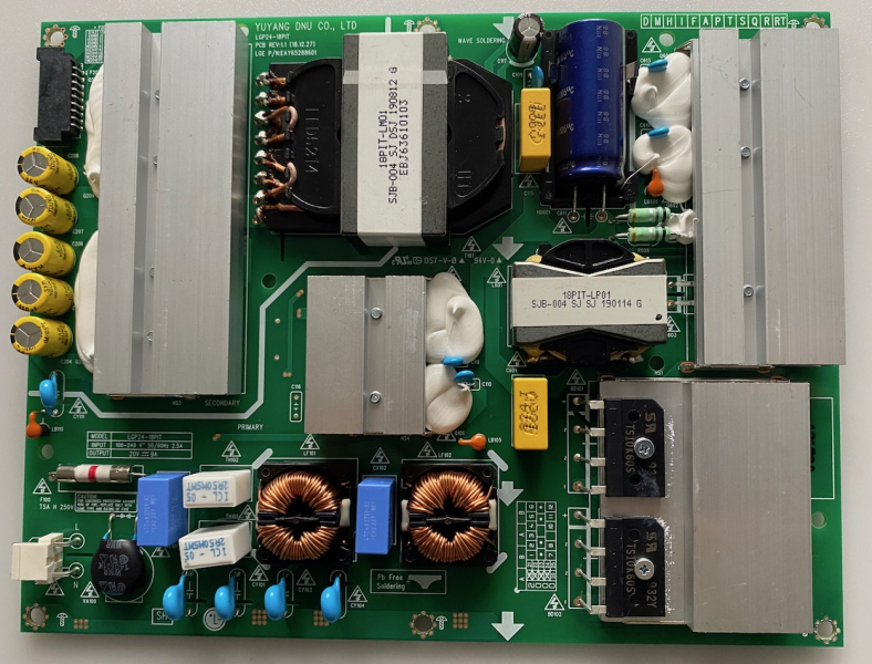 43UN700 43UN700P-B LGP24-18PIT EAY65288601 Rev:1.1 power board