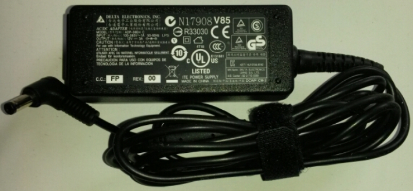 AC/DC ADAPTER   ADP-36EH C. IMPUT: 100-240V 1A. OUTPUT: 12V 3A.