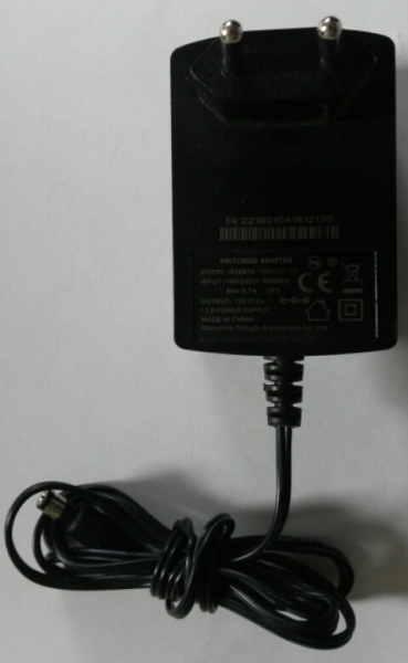 SWITCHING ADAPTER MODEL:S24B13-120A200-Y4 INPUT:100-240V  50-60Hz Max 0.7A LPS OUTPUT:12V 2A