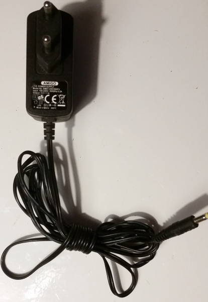 AMIGO I.T.E POWER SUPPLY Model No:AMS1-0501000FV Input:100-240V 50/60Hz 0.2A Output: 5 V 1 A 0807C