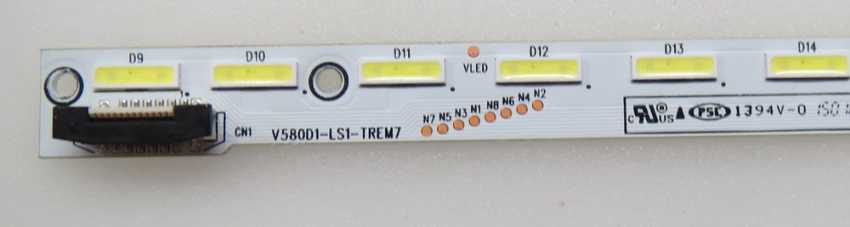 V580D1-LS1-TREM7 V580DK2-KS1 LED Backlight für 58PUK6809 LEFT