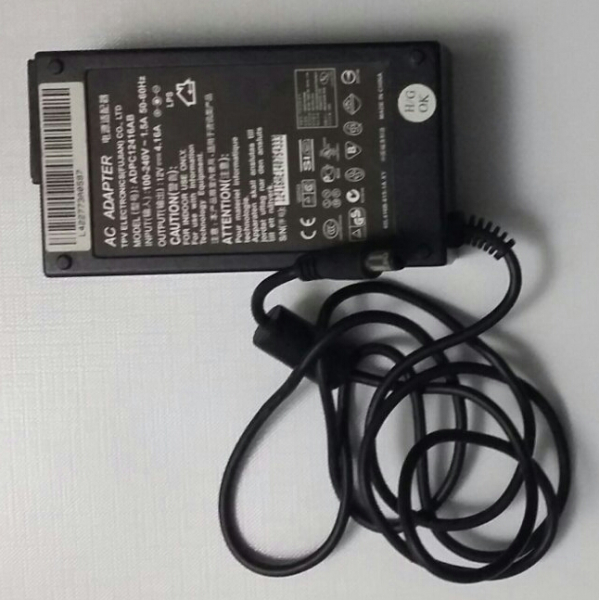 AC ADAPTER MODEL:ADPC12416AB INPUT:100-240V 1.5A 50-60Hz OUTPUT:12V 4.16A  S/N:12416AE140754333