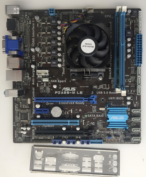 PC Mainboard Asus F2A85-M LE mit AMD A8-5600 und 4GB DDR3 RAM