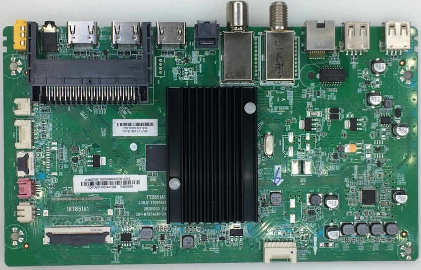 SRT50UC7433 V8-T851TNF-LF1V768 02-MART2851-TA25 20201020 V.0 TTD851A1 Mainboard