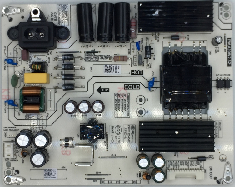 43VCE223 43VLX23LDL 43CUA7390 43GUB7440Q 43GUB6300 50VCE223 Netzteil PW.A90W2.621 Z1H910R