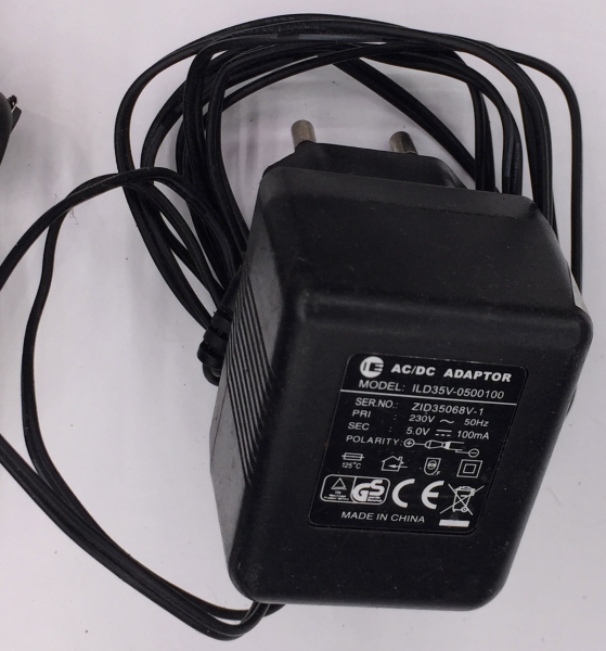 ILD35V-0500100 ZID35068V-1 5V 100mA ADAPTER