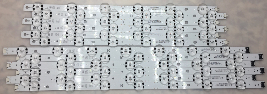 Set12 6xSSC_Y19.5_Trident_85UM75_A_REV00_190614 und  6xSSC_Y19.5_Trident_85UM75_B_REV00_190614  LED-Backlight für 86UN85006