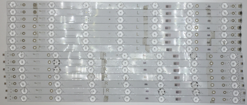 Set14    7xIC-A-A0AG55DB13L  und   7xIC-A-A0AG55DB13R   LED Backlight z.B für  PL5542UH