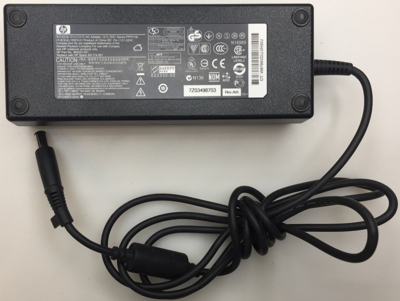 HP PA-1121-02HC  INPUT 100-240V-2A 50-60Hz Output: 18.5V---6.5A AC ADAPTER