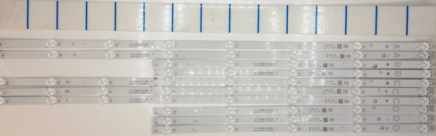 Set10 2 RF-CF650001AE30-0801 3010-5495 und 3  RF-CF650001CE30-0801 3010-5497 und 2  RF-CF650001BE30-0801 3010-5496 und 3 RF-CF650001DE30-0801 3010-5498  LED Backlight  für MD31455  TX-65HXW604 65LED8201B TX-65HXW584 65H600UDS 65LED8221DG