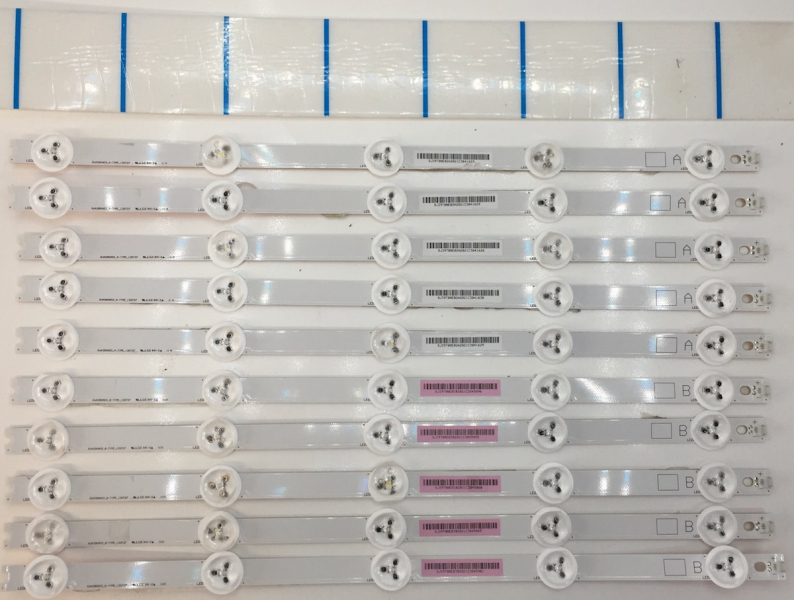 Set 5x SVA390A03_A-TYPE_120727 und 5x SVA390A03_B-TYPE_120727 LED Backlight z.B für T390HVN02.1, TX-L39B6ES