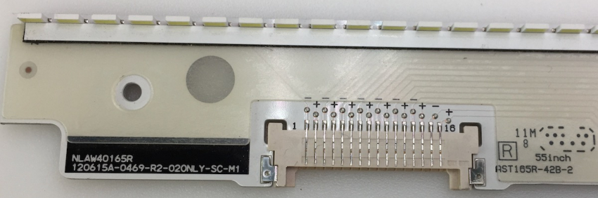 TX-L55WT50E 120615A-0469-R2-020NLY-SC-M1 AST165R-42B-2 LED Backlight