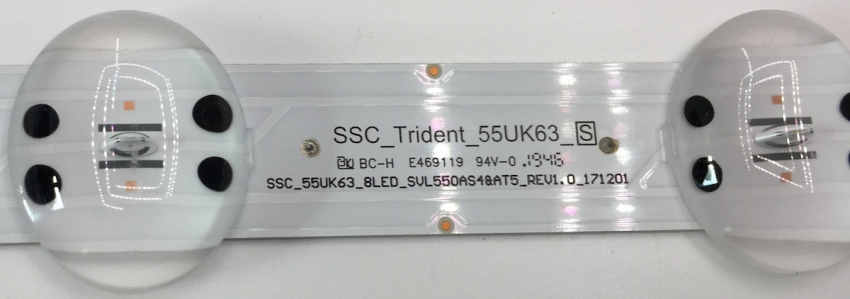 Set 3x SSC_Trident_55UK63_S SSC_55UK63_8LED_SVL550AS48AT5_REV1.0_171201 LED Backlight z.B für 55UK6400PFL 50uk6400,55UK6200PLA,55UK6470PLA 55UM7050PLC 55UN71006LB 55UM71007LB 55UM71000PLC
