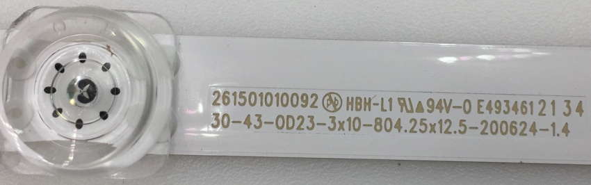 GU43AU7179U Set3x 261501010092 30-43-0D23-3x10-804.25x12.5-200624-1.4 LED Backlight