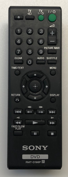 DVP-SR170 DVP-SR760 Sony RMT-D198P Original Fernbedienung Universal