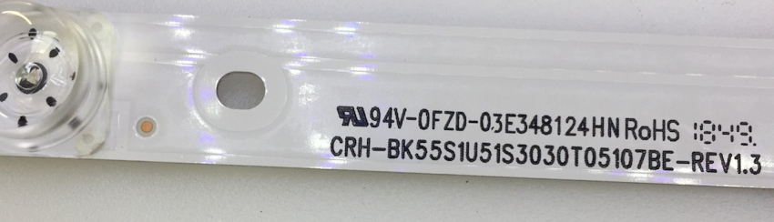 H55A6100 Set 5x5 CRH-BK55S1U51S3030T05107BE-REV1.3 LED Backlight