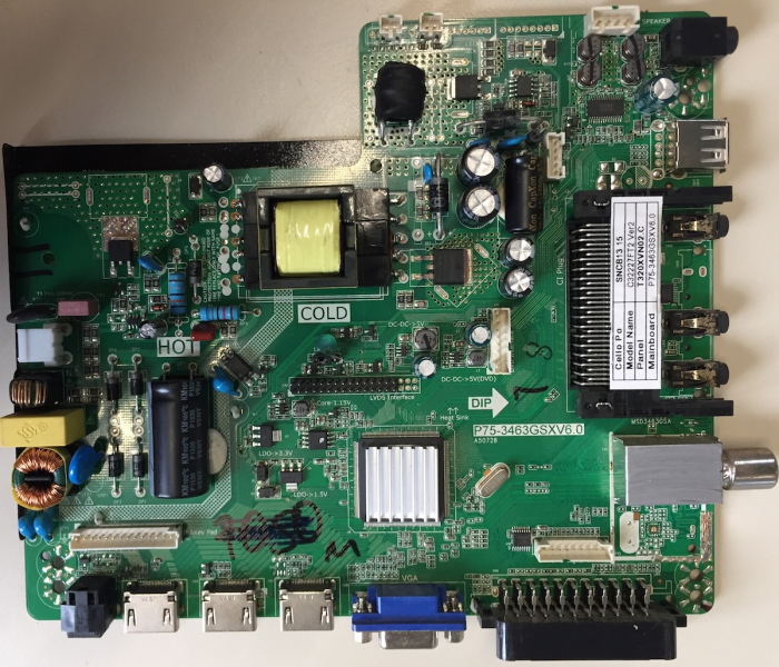 C32227FT2 32H7C-3D P75-3463GSXV6.0-A7L DS008021015 T320XVN02.C SNCB1315 Mainboard
