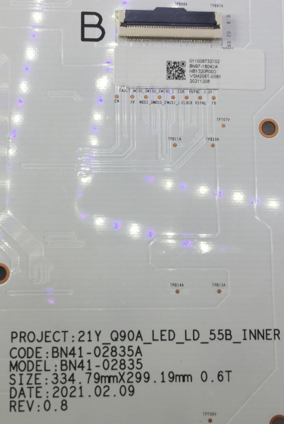 GQ55QN94AAT 21Y_Q90A_LED_LD_55B_INNER BN41-02835A LED BACKLIGHT