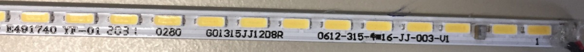 YF-01 G01315JJ1208R 0612-315-4W16-JJ-003-V1 LED Backlight