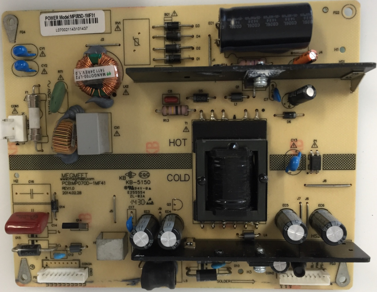 PCB:MP070D-1MF41 REV:1.0 MP085D-1MF51 Netzteil z.B für LED40D1000IS