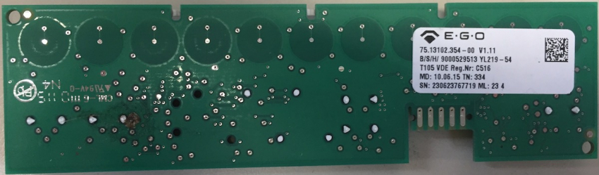 EH845SP17E/01 HMMI41D EGO 75.13102.354 V1.11 9000529513 YL219-54  Control Board