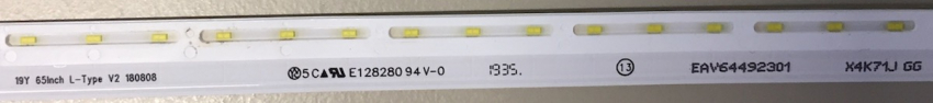 65SM8500PLA 19Y 65inch L-Type V2 180808 EAV64492301 X4K71JGG LED Backlight