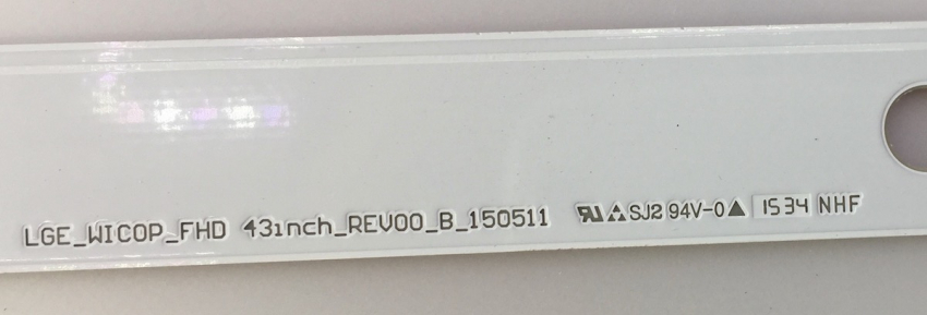 43LF510V Set6 3x LGE_WICOP_FHD 43inch_REV00_A_150511 und 3x LGE_WICOP_FHD 43inch_REV00_B_150511 LED Backlight