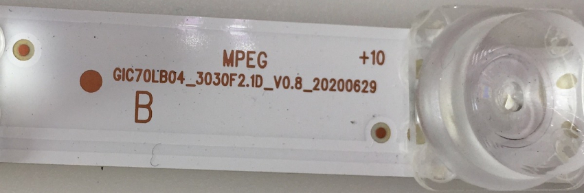 70P615 Set6  2x GIC70LB03_3030F2.1D_V0.8_20200629 A und 4x GIC70LB04_3030F2.1D_V0.8_20200629 B LED Backlight